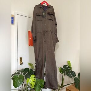 Needles Japan fancy plaid all in one jumpsuit
